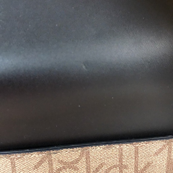 CK Black & Beige Monogram Messenger Sling Bag - Picture 12 of 16